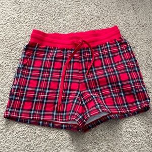 Draper James Natalie sweat shorts in Angie Plaid